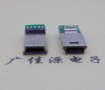 樟木头镇MINIUSB10P公头|迷你夹板带板|5个点10P公头