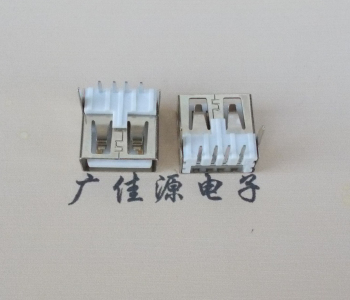 樟木头镇 USB2.0 AF 90度 直插脚 无后盖 平口铜壳