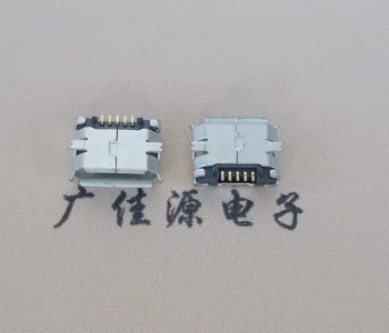 樟木头镇MICRO USB 5Pin母座 贴板封装接口 卷边镀雾锡