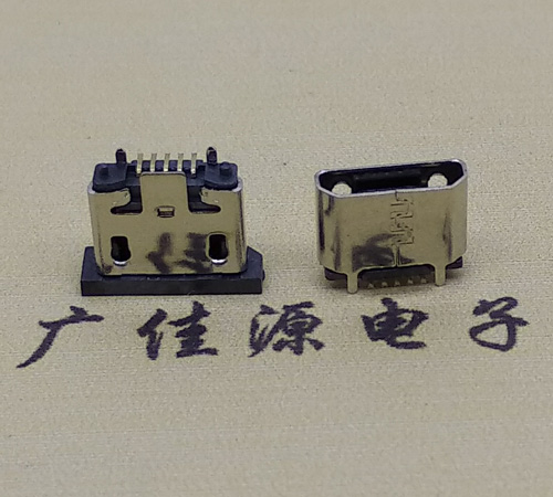 樟木头镇micro usb5p母座立式贴板H=5.1无边有柱