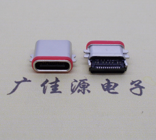 樟木头镇usb 3.1type-c24p母座沉板1.0mm前插后贴防水