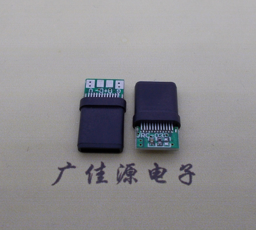 樟木头镇type c24p带板测试公头,全塑结构充电数据公座usb 3.1连接器